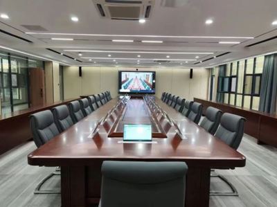 静音智会，声动未来——海天电子无纸化会议音响扩声系统服务山东某企业会议室纪实